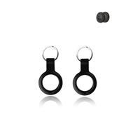 Lot de 2 coques pour Lifemate Life Tag - Durable - Silicone respectueux de l'environnement - Antichoc, facile à enlever et anti-perte - Noir