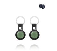 Lot de 2 coques pour Motorola Smart Tag - Étui de protection en cuir PU avec porte-clés anti-perte - Noir
