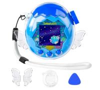 Lot de 2 coques pour Tamagotchi Paradise Electronic Pet - Lot de 2 films de protection d'écran en polycarbonate résistant aux chocs avec lanière pour jouet à manches Tamagotchi Paradise (Ailes d'ange