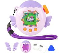 Lot de 2 coques pour Tamagotchi Paradise Electronic Pet - Protection d'écran en polycarbonate antichoc avec lanière pour jouet à manches Tamagotchi Paradise (ailes d'ange violet clair)