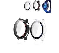Lot de 2 coques toergy compatibles avec Huawei Watch GT, Runner 2, design intégré pour une protection ultime de la montre intelligente, PC + film trempé d'écran, protection contre les rayures, rouge