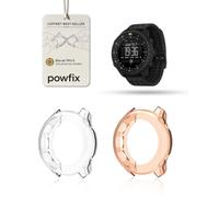 Lot de 2 Coques TPU pour SUUNTO Core 2,Transparent + Orange | Souple, anti-choc et transparent. Protège votre montre contre les rayures et les chocs. Installation facile, lot économique.