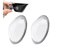 Lot de 2 coques transparentes anti-reflets et anti-pluie pour caméra de | Protection de caméra pour voiture avant et arrière pour les voyages en voiture