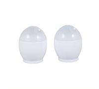 Lot de 2 coquetiers à œufs cuits à la vapeur pour micro-ondes - Antiadhésif - Accessoires de cuisine