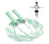 Lot de 2 cordes à sauter segmentées souples à longueur réglable sans nœuds pour femmes, hommes et enfants pour garder la forme, l'entraînement et la perte de poids (vert, lot de 2)