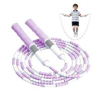 Lot de 2 cordes à sauter segmentées souples à longueur réglable sans nœuds pour femmes, hommes et enfants pour garder la forme, l'entraînement et la perte de poids (violet)