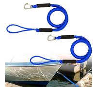 Lot de 2 cordes d'amarrage de bateau - Accessoires de bateau - Corde d'amarrage avec œillet et crochet - Corde d'amarrage - Accessoires d'ancrage pour bateaux, kayak, jetski, pontoon, canoë, 10,2 m