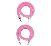 Lot de 2 cordes de contrôle des foules roses - Barrière de file d'attente de qualité supérieure pour théâtres, événements et cinémas, cordes de suspension robustes pour poteaux Solution de sécurité du