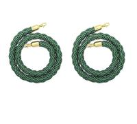 Lot de 2 Cordes de Guidage, Cordes de File d'attente torsadées avec Crochets, Cordes de contrôle des foules pour l'ouverture de cinémas, hôtels, Tapis, barrière en Corde de Chanvre tressée (