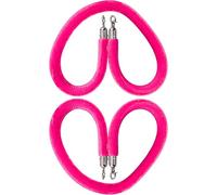 Lot de 2 Cordes de Guidage en Velours avec Crochets, Cordes de contrôle des foules pour événements festifs, barrières de File d'attente pour Festivals, Cordes en Velours Bleu