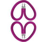 Lot de 2 Cordes de Guidage en Velours avec Crochets, Cordes de contrôle des foules pour événements festifs, barrières de File d'attente pour Festivals, Cordes en Velours Bleu