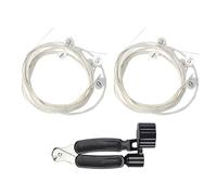Lot de 2 cordes en nylon pour guitare classique avec enrouleur de cordes 3 en 1 pour un excellent son, remplacement facile et accordage des cordes en nylon pour guitare classique