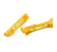 Lot de 2 cordes moulées de nivellement avec niveaux de suspension pour crochet en plastique - Ligne à bulles en acrylique - Pour maçonnerie, menuiserie, arpentage (3 x 0,49) (orange)
