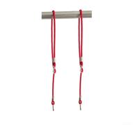 Lot de 2 cordes réglables pour balançoire d'arbre, bandes de suspension en plastique robuste de 109 à 180 cm, capacité de 136 kg avec boucles pour équipement de jardin et d'aire de jeux, rouge (rouge)