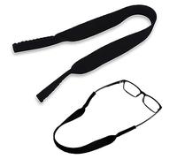 Lot de 2 Cordon Lunettes Sport,Néoprène Cordons à Lunettes,Cordon Lunettes Sport Nautique,Attache Lunette Sport,Pour Lunettes De Soleil et Lunettes De Sport,Les Enfants,Les Hommes,Les Femmes,Noir