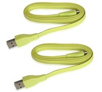 Lot de 2 cordons de rechange pour chargeur UE Boom, câble de charge USB de 1,2 m compatible avec Logitech Ultimate Ears UE Wonderboom/UE Boom/Megaboom/Mega Boom (jaune)