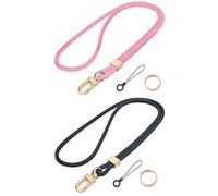 Lot De 2 Cordons Pour Téléphone Portable, Cordons Longs Classiques Unis, Cordons Avec Porte-Clés En Métal, Cordons Avec Porte-Carte D'Identité, Cordons Multifonctionnels