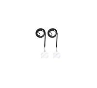 Lot de 2 Cordons Tour de cou pour téléphone portable universel réglable Cordon Noir Lanière transparente