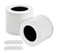 Lot de 2 Core Mini Filtre de Rechange Compatible avec Purificateurs d'Air LEVOIT Core Mini-RF, Système de Filtration 3 en 1 H13 True HEPA avec Charbon Actif, Livré avec 12 Cotons d'Aromathérapie