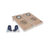 Uber Games - World Cornhole League - Ensemble de planche double 120 x 60 cm - Taille réglementaire - Plateau de qualité tournoi de 120 x 60 cm et 16 sacs de cornhole professionnels - Produit officiel