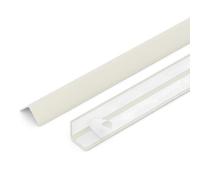 Lot de 2 Cornières d'angle Aluminium Autoadhésives Protection Murale | Pose rapide sans perçage pour masquer les défauts et préserver les arêtes(Cream Pearl White,W40 mm x L0.8 m)