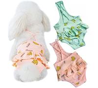 Lot de 2 couches hygiéniques lavables pour chien avec bretelles - Culottes hygiéniques réutilisables pour chiot - Pour petits chiens femelles et filles en période de chaleur (taille S)