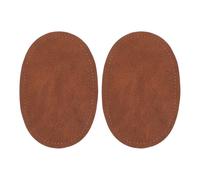 Lot de 2 coudières ovales en cuir synthétique à coudre pour pulls, vestes, pantalons et chapeaux (café, 14 x 9 cm)