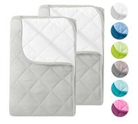 Lot de 2 couettes d'été en Microfibre - Design réversible - 155 x 220 cm - Certifié Oeko-Tex - Blanc - Résistant à la Cuisson à 95 ° - pour Le Camping et Les journées Chaudes