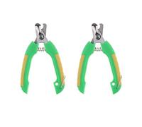 Lot de 2 coupe-griffes pour petits animaux en alliage et plastique Vert Taille S 12 x 4 cm