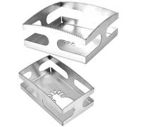 Lot de 2 coupe-ouvertures pour prises de placo, carré et rectangulaire, coupe rapide et précise, structure à double couche, compatible avec plusieurs supports, pour travail du bois, électricien