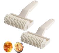 Lot de 2 coupe-rouleaux en treillis pour tarte, pizza, biscuits, pâte à biscuits, outil de cuisson domestique (2 pièces)