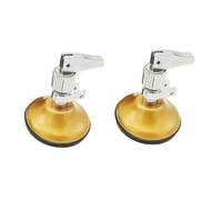 Lot de 2 coupe-verre circulaires, rotation à 360° en alliage d'acier avec ventouse pour la découpe de verre, doré et noir, 55 mm