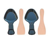 Lot de 2 coupelles à raclette et 2 pelles en bois pour Poêlon, spatule raclette Raclette, gril, Wok AS306001, AS306003 TEFAL,