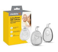 Lot de 2 Coupelles recueil lait maternel MEDELA - Coquilles d'Allaitement Discrètes en Silicone sans BPA 30ml