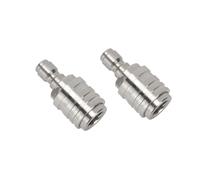 Lot de 2 coupleurs à disque de pression Raccords rapides universels en acier inoxydable Verrouillage automatique Ensuite rapide Pression en acier continu Machine à laver Adaptateur de tuyau