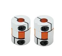 Lot de 2 coupleurs d'arbre de moteur CNC D25 L30 5 mm à 14 mm, accouplement flexible araignée 8 x 10 mm 4/5/6/6,35/8/9,5/10/12 mm(9.5X12)