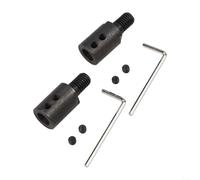 Lot de 2 coupleurs d'arbre de moteur M10 5 mm Manchon de scie de connexion de lame de scie mandrin adaptateur mandrin tige de connecteur avec clé en forme de L (10 mm)