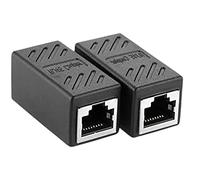 Lot de 2 coupleurs Ethernet RJ45 Interface Cat 7 Cat6 Cat5 Cat5E Rj45 8P8C Network Keystone Jack In-Line Coupleur idéal pour étendre les câbles Ethernet femelle vers femelle BlaNice et Deft