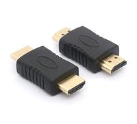 Lot de 2 coupleurs HDMI mâle vers HDMI mâle droit en ligne 19 broches pour téléviseur HD