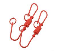 Lot de 2 coupleurs hydrauliques anti-poussière de 35,6 cm pour raccord de sécurité à déconnexion rapide (rouge)