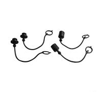 Lot de 2 coupleurs hydrauliques anti-poussière pour raccord à déconnexion rapide ISO A 12, PVC résistant à la déchirure pour un entretien efficace des joints hydrauliques (noir)