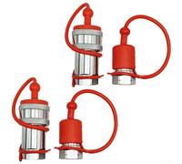 Lot de 2 coupleurs hydrauliques efficaces ISO5675 avec couvercle anti-poussière pour applications NPT1/4, NPT3/8, NPT1/2 (NPT1/4)