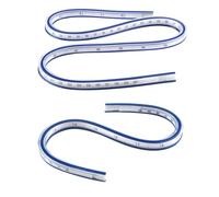 Lot de 2 courbes flexibles pour dessin technique de 30 cm et 60 cm pour couture, dessin et modélisme, outils de mesure multifonctionnels