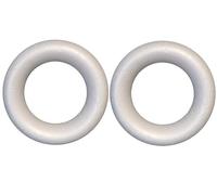 Lot de 2 couronnes à dos plat en polystyrène 25 cm | Loisirs créatifs de Noël | Décoration festive à faire soi-même