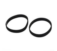 Lot de 2 courroies de rechange X40515 pour Black & Decker KW713 BD713 - Courroie d'entraînement pour rabot denté pour brosse à tête de sol, matériau en caoutchouc