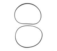 Lot de 2 courroies dentées en caoutchouc noir 150xl037 avec 75 dents de 10 mm de large pour systèmes de transmission de puissance mécanique