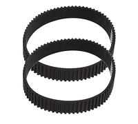 Lot de 2 courroies d'entraînement dentées HTD 3M-225 12 mm en caoutchouc noir avec boucle fermée 2604736001