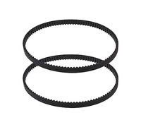 Lot de 2 courroies d'entraînement en caoutchouc compatibles avec ponceuse Makita 9910 9911 6 mm de largeur 300 mm circonférence 3 mm pas des dents Noir