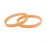 Lot de 2 courroies d'entraînement pour rabot électrique, 255 mm x 12 mm, courroie de rechange en polyuréthane pour outil électrique NF90, courroie de distribution orange, transmission fluide
