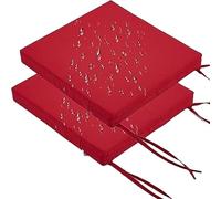 Lot de 2 Coussin de Siège Carré Imperméable - Extérieur/Jardin Galettes de Chaise Antidérapants Coussins de Chaises for Patio/Bistro/Terrasse/Cuisine/Bureau/Salle à Manger(16,18x18x2in/45x45x5cm)